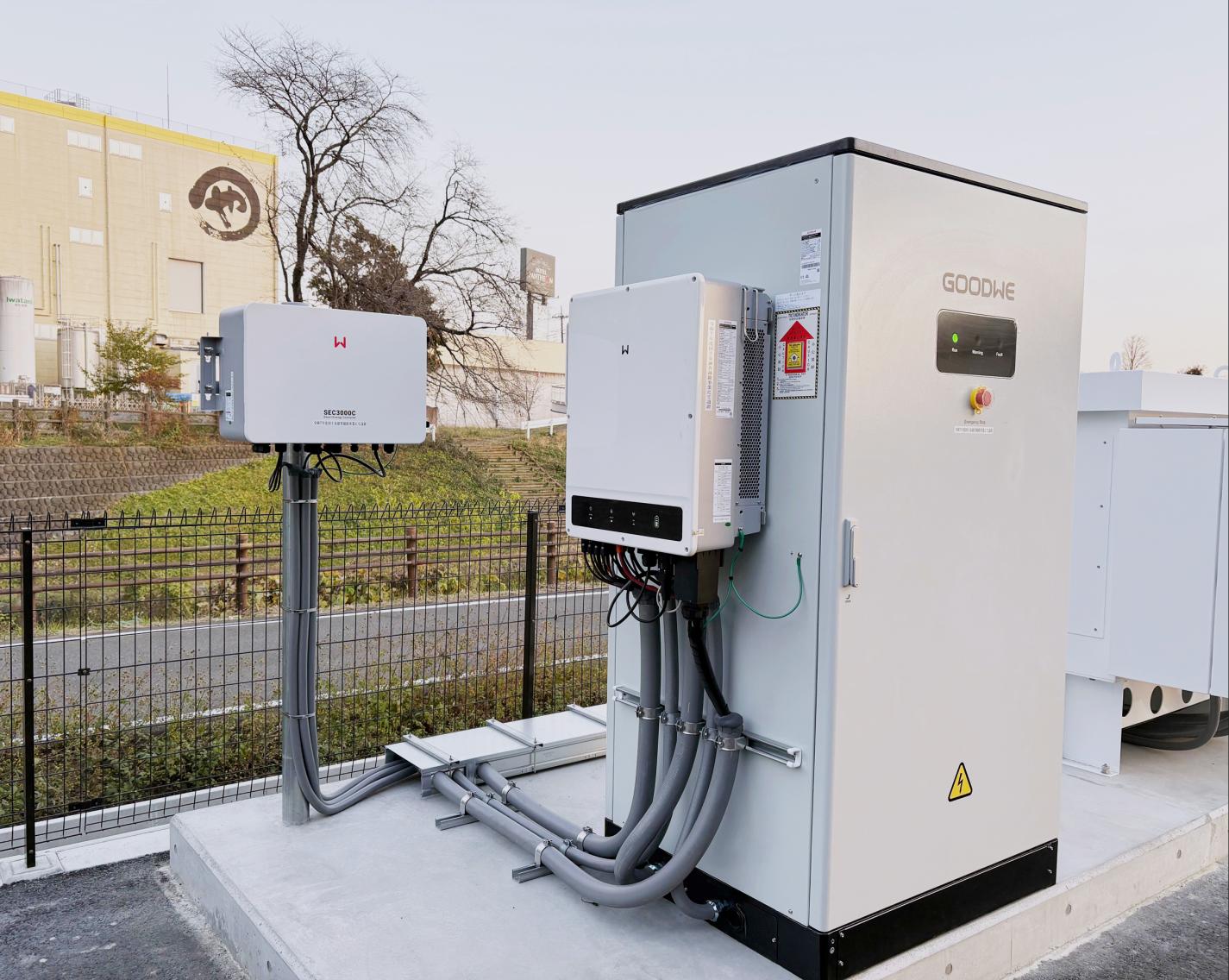 GoodWe製 50kW/100kWh 低圧蓄電設備の国内設置例(群馬県)